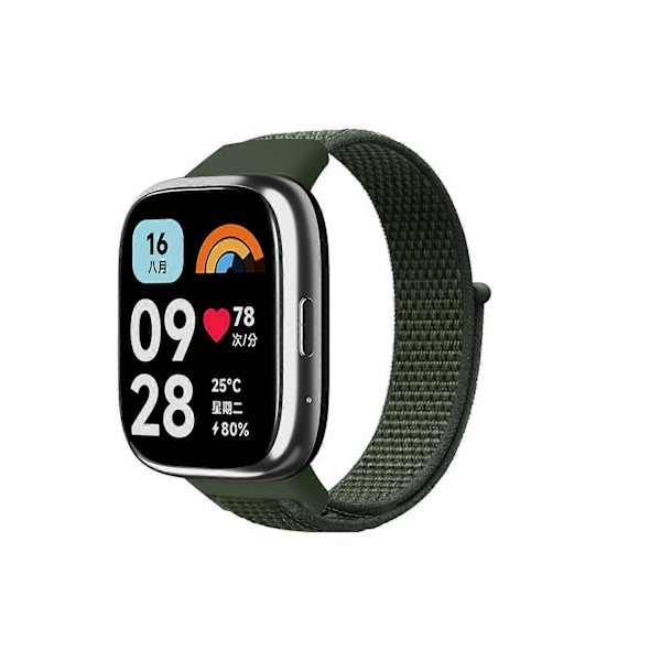 Til Xiaomi Redmi Watch 3 Lite/Watch 3 Active Nylon Urrem Loop Fastener Udskiftningsrem Style C