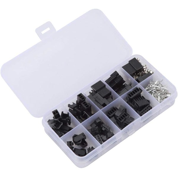 200 stik 2/3/4/5PIN han- og hunkable ledninger terminaler JST-2.54mm jumper pin stikforbindelseshus kit