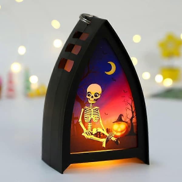 3 stk Halloween Flammeløse Lanterner LED-lys Græskar til Halloween-dekorationer