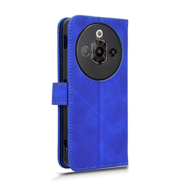 Magnetiskt Flip Läderfodral med Hudkänsla Blue For ZTE nubia Focus Pro