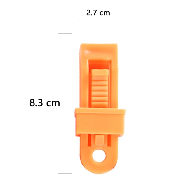 10 kpl pressuklipsiä salpoilla - Raskaat salvat Peukaloruuvimetalliset telttaklipsit Markiisi Ulkoilmaretkeilyvaunuklipsit - Oranssi