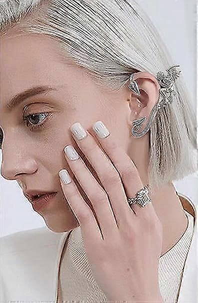 Gotiske øreringe Punk øreringe Fingerøreringe Mørke øreringe Djævlekostume stil 2