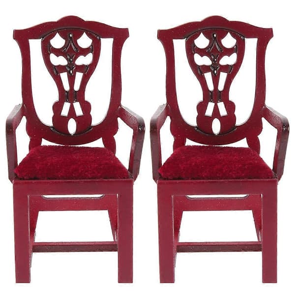 2 stk Mini Møbler Træ Dukke Stol Skrivebord Miniature Stol Dukkehus Tilbehør
