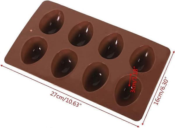 8 påskeformer silikonkakeform for sjokolade såpe bake dekorasjon enkel utløsning