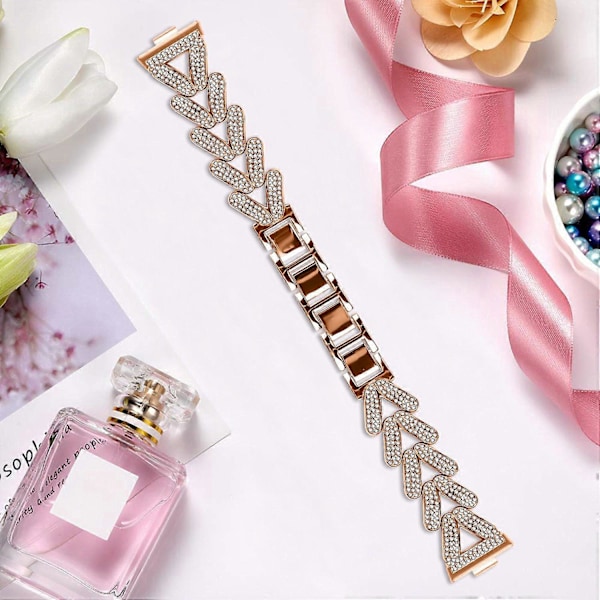 Zinklegering Snoet Urrem Rhinestone Dekoration til Huawei Watch Fit 3 Urrem Style C