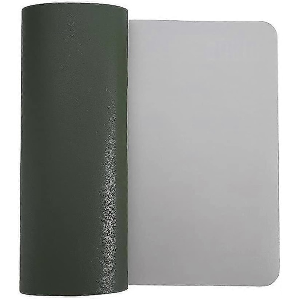 Vandtæt skrivebordsmåtte, Office Laptop Skrivebordsunderlag, PU Læder Skrivebordsunderlag, Dobbeltsidet Skrivebordsunderlag (rød, 80 x 40 cm)
