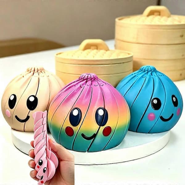 Søde Dumpling Fidget Legetøj, Strækbart Teleskopisk Sanselegetøj, Stresslindrende Gave til Fødselsdagsfest pink 1pcs