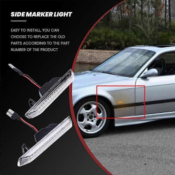 Dynamisk LED-sidemarkeringslysindikator til 3-serie E36 og X5 E53 Kompatibel med visse mærker