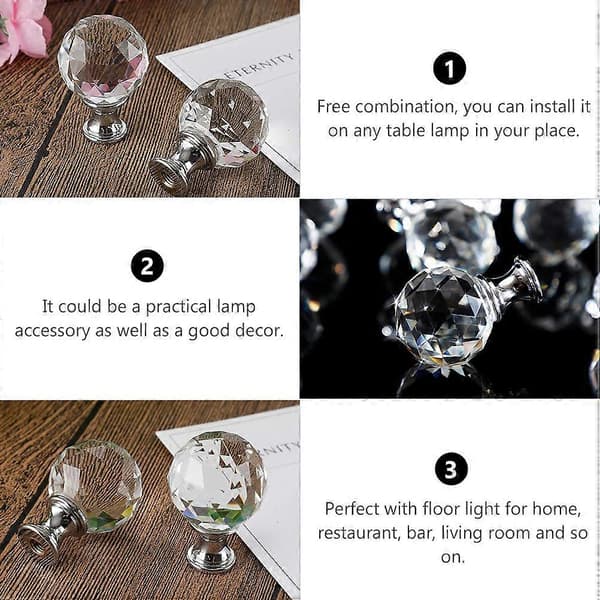 2 Pieces Lampshade Lamp Finials Decorative Knobs for Table Lamp Floor Lamp
