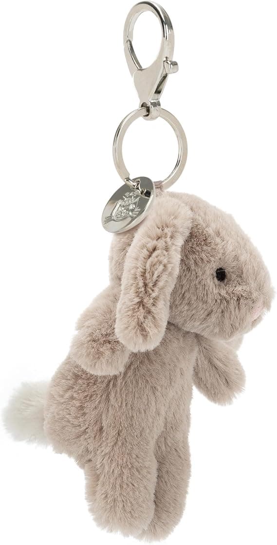 Jellycat Bashful Beige Bunny Bag Charm, 9 cm - Bunny & Rabbit Plush Keychain - Great Gift Idea