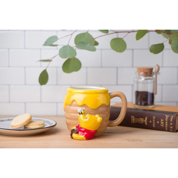 Winnie the Pooh Honning \"Hunny\" Pot Keramik 3D Skulptureret Kaffekrus, 23 Ounces