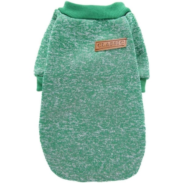 Pet Dog Clothes Dog Sweater Soft Thickening Warm Pup Dogs Shirt Winter Puppy Sweater Dogs (Green, L)