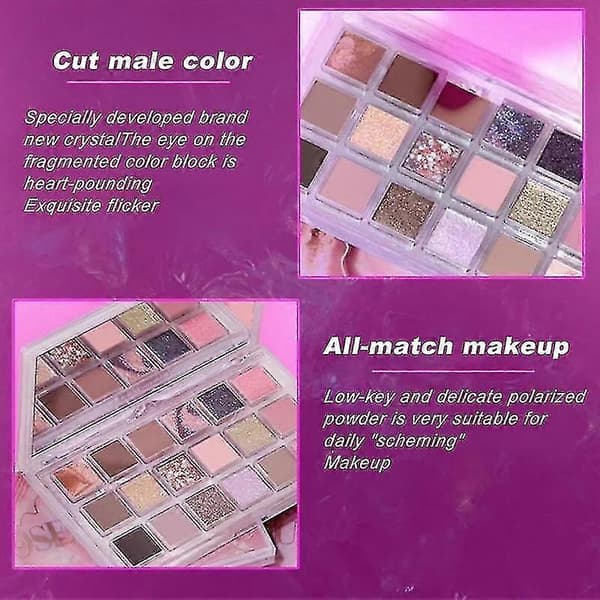 New Hudamoji Eyeshadow Palette Extreme Rose Quartz 18 Colors Matte Flash - SS