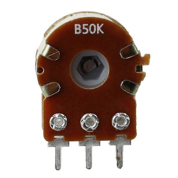 5 st B50K 50K ohm 6-stift delade axel linjära dubbla koniska potentiometer