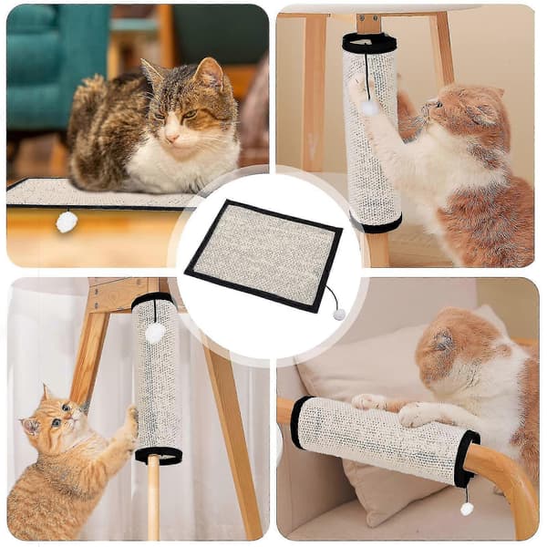 Klorematte for katter - Kattekloremattebeskyttelse for sofa, Klorebrett vegg med katteleke