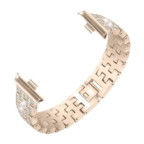 For Xiaomi Redmi Watch 4 Metall Dame Klokkereim 5 Rader Rhinestone Erstatningsreim Style A