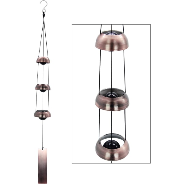 Copper wind chime, temple wind chime, home garden outdoor decoration feng shui wind chime