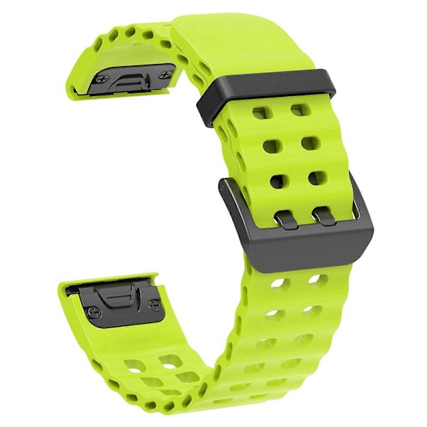 26 mm silikonerem til Garmin Fenix 8 51 mm/Enduro 3/Instinct 2X urrem med flere huller Style F