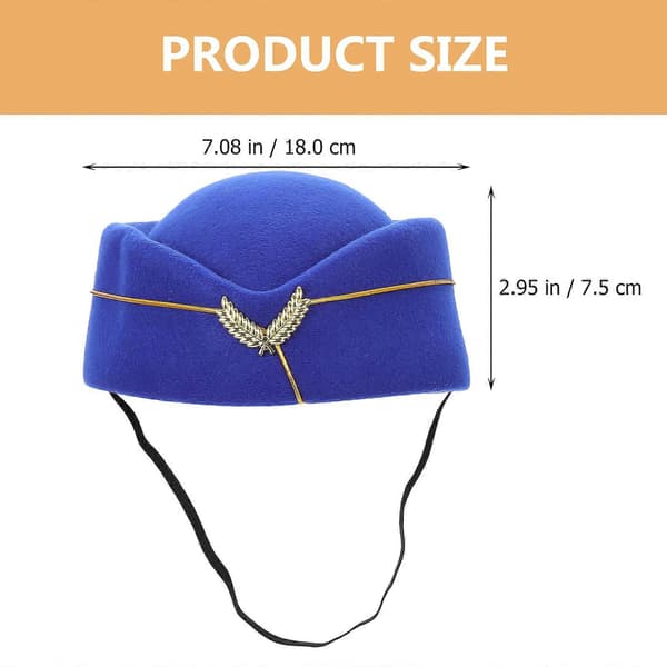 Kostymhatt för dekor 3 st flygvärdinna cosplay