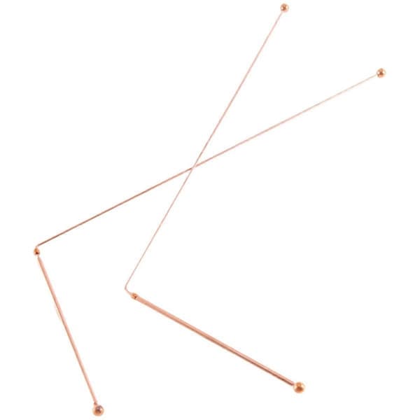 Copper Dowsing Rods, 99.9% Pure Copper Divining Rod for Spiritual Energy Tracking 2pcs (Includes 1 Pc)