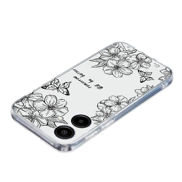 Case for Samsung Galaxy A07 Pattern Print Shockproof Soft TPU Phone Case (Butterfly Flower)