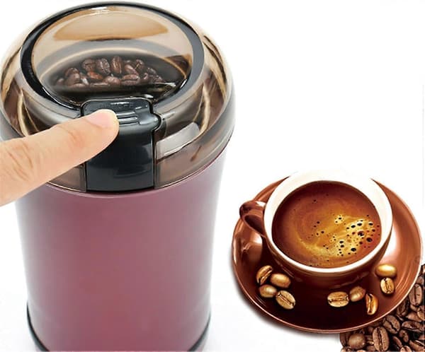 Elektrisk kaffe- och kryddkvarn BPA multifunktionell malning med OneTouch-kontroll och transparent lock