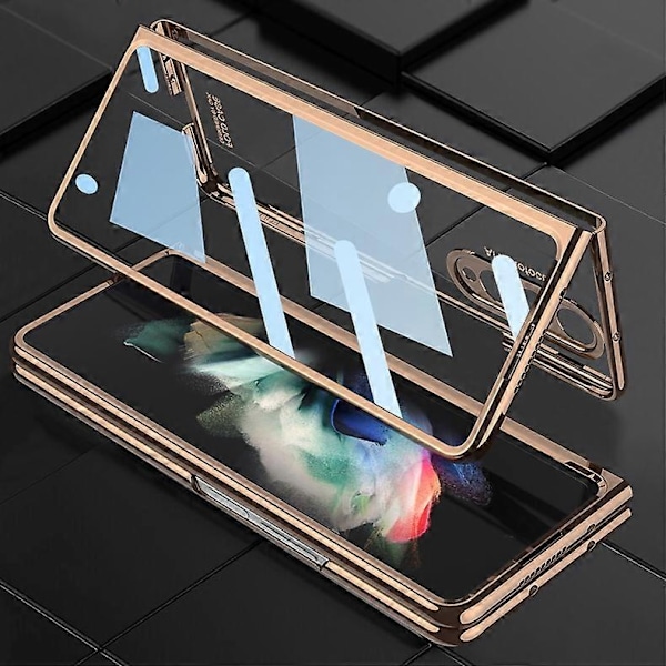 Samsung Galaxy Z Fold3 5G GKK Integroitu Galvanointi + Lasinen Puhelinkotelo Kynäpaikalla