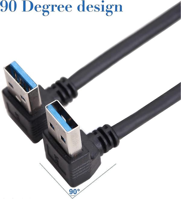 SuperSpeed USB 3.0 han til hun forlængerdatakabel op og ned vinkel 2 stk. pr.