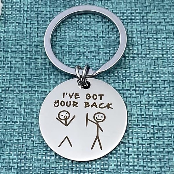 Hauskat ystävyyslahjat naisille ja miehille, paras ystävä avaimenperä ystäville BFF Besties Companion, I've Got Your Back Key chain