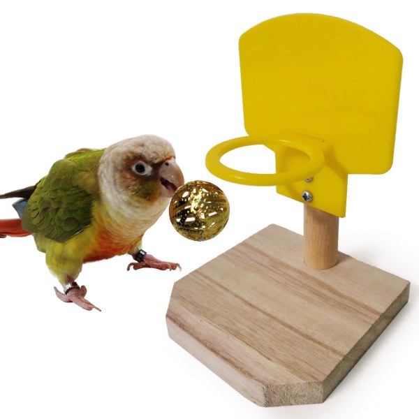 Fågel leksaker, Bird Tricks Desktop leksaker, Träning basketboll färgad ring leksak set, pedagogiska spel gym lekplats aktivitet bur fot leksaker