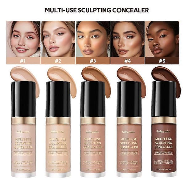 Super Coverage Multi-Use Concealer, Multi-Use Sculpting Concealer för Flawless Makeup - Full täckning, oljefri, långvarig, återfuktande Color 04