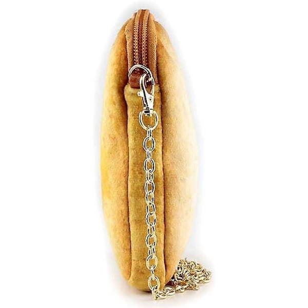 Smør Toast Skuldertaske, Sød Plys Mad Crossbody Håndtaske til Kvinder