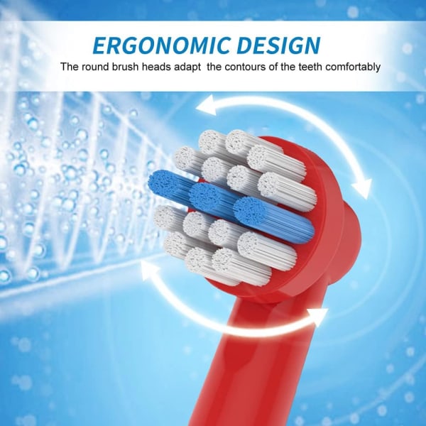 8-pakning elektriske tannbørstehoder for barn, kompatibel med Oral-B elektriske tannbørster, ekstra myke bust