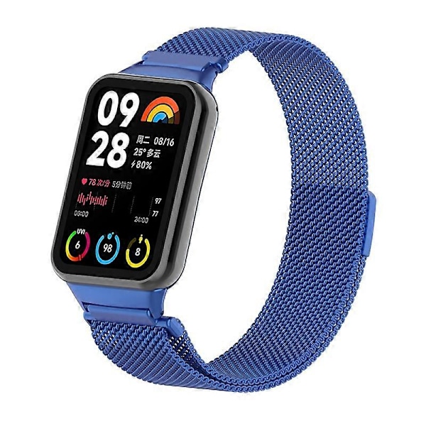 Typ I För Xiaomi Smart Band 8 Pro Magnetiskt Band Rostfritt Stål Milanese Armbandsur Rem med Koppling Style F