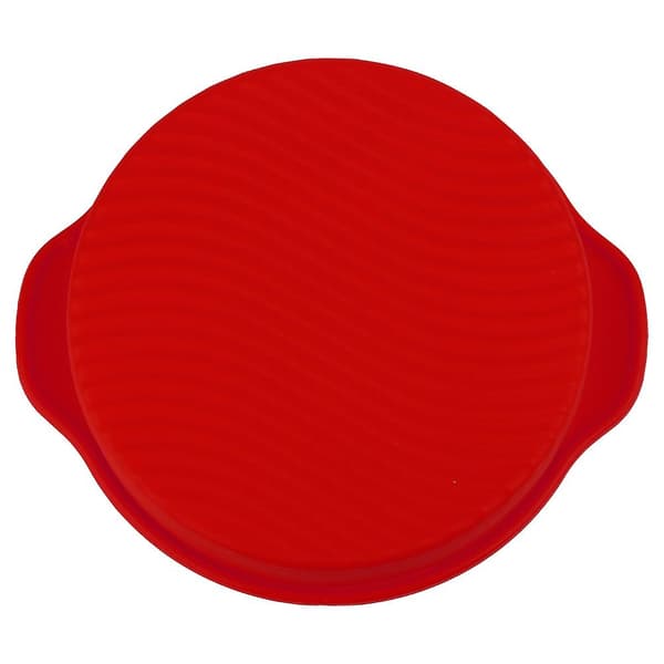 29 cm (11,42 tommer) 3D rund silikonekageform til bagning (rød)