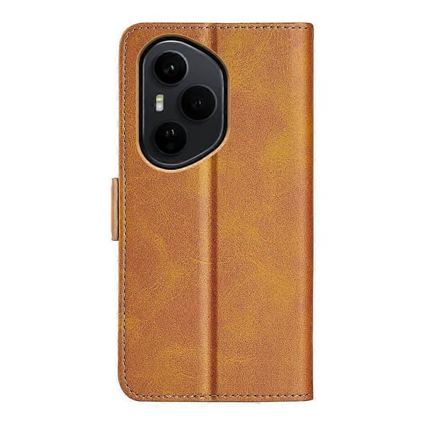 Case for Honor 400 Pro 5G (Global) Calf Texture Leather Wallet Phone Case (Yellow)
