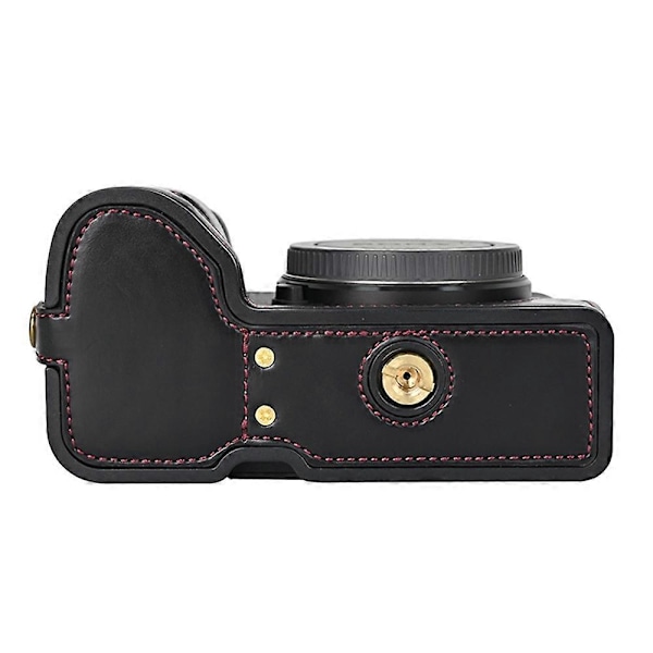Typ D För Sony A6700 PU Läder Bottenfodral Halv Kroppskamera Skyddande Omslag Style D