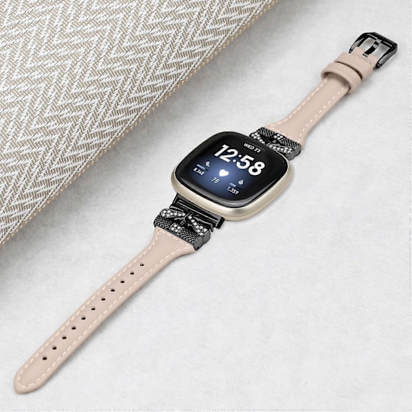 Tyyppi C Musta Solki Ranneke Fitbit Versa 3/4/Sense/Sense 2 Perhosliittimellä Älykellolle Style E