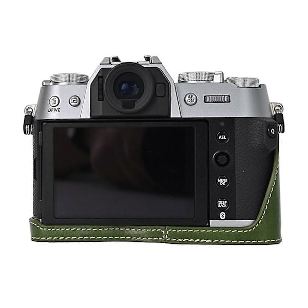 Typ C För Fujifilm X-T50 PU Läder Halvfodral Grepp Digitalkamera Väska Skydd med Öppning Botten Style A