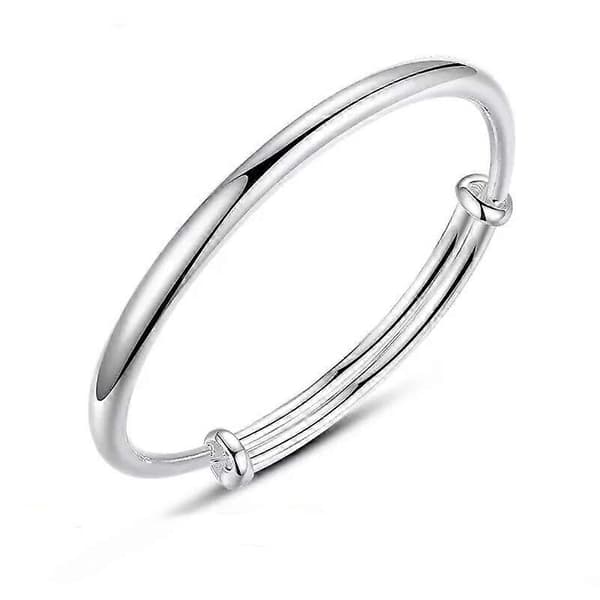 Mote Dame Smykker Solid 925 Sterling Sølv Armbånd Gave Sølv
