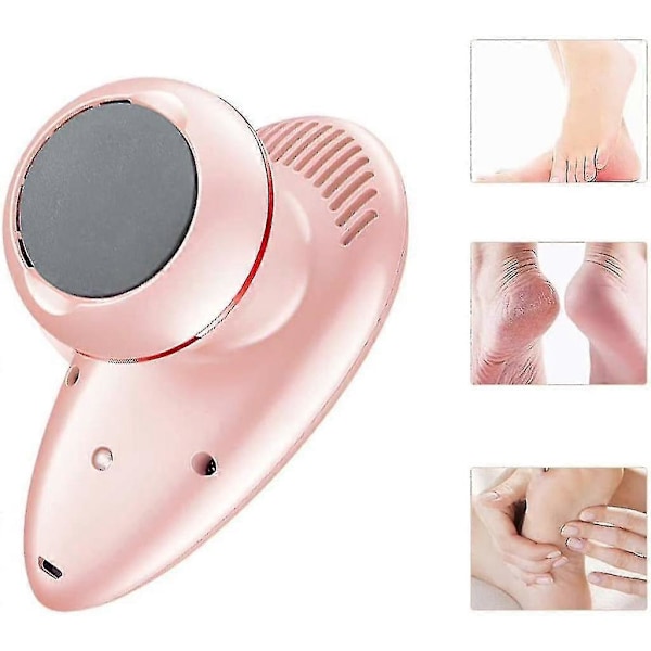 Bærbar elektrisk vakuumadsorptions fodfil med USB genopladelige hudplejeværktøjer til død hud, pink