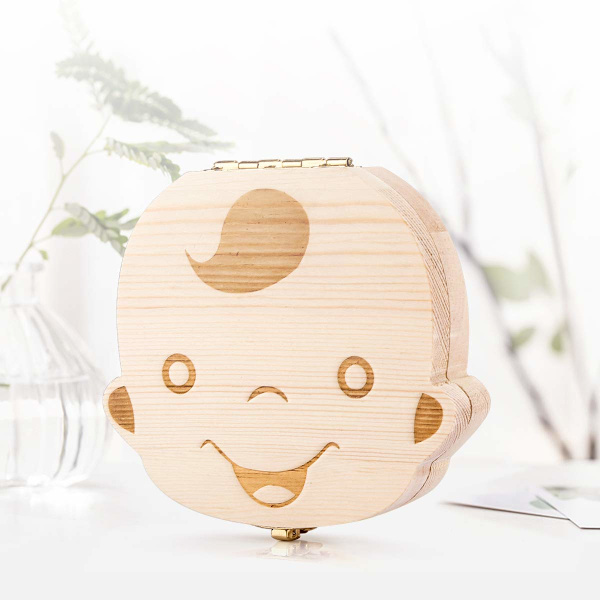 Mjölktandlåda, bebis tänder låda trä barn mjölktandlåda pojkar mjölktandlåda flickor souvenir låda julklapp