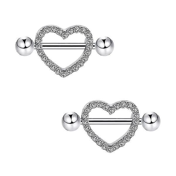 Nippelring, nippelstenger i rustfritt stål, nippelpiercing, nippelstav, tungering, nippelring for kvinner, jenter, kroppspiercing