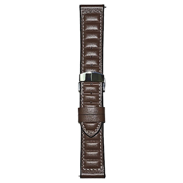 Armband i äkta ko-läder för Samsung Galaxy Watch7 44mm 40mm/Watch FE 40mm Universal 20mm Style F