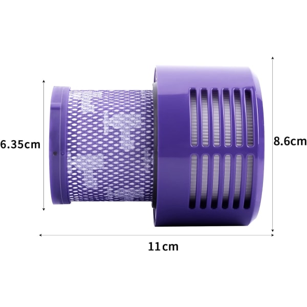 Suodatin Dyson V10 SV12:lle, suodattimet Dyson Cyclone V10 SV12 -sarjalle V10 Absolute/Animal/Total Clean/Motorhead -imurit, #DY-969082-01 (4 pakkausta)