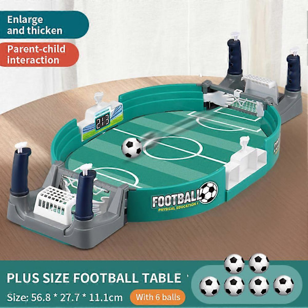 Interaktivt fotbollsspel, bordsfotboll flipperspel för inomhusbruk, sportspel för familj, vuxna och barn Large 6 balls