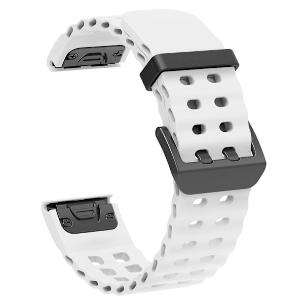 26 mm silikonerem til Garmin Fenix 8 51 mm/Enduro 3/Instinct 2X urrem med flere huller Style C