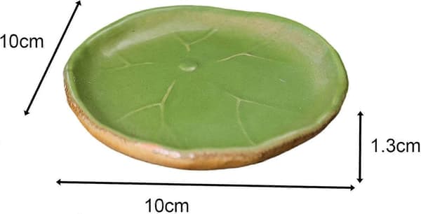 Lotusblad Te Kæledyr Bakke Keramisk 10cm Nyhedsdesign Multifunktionel Displayplade til Indretning