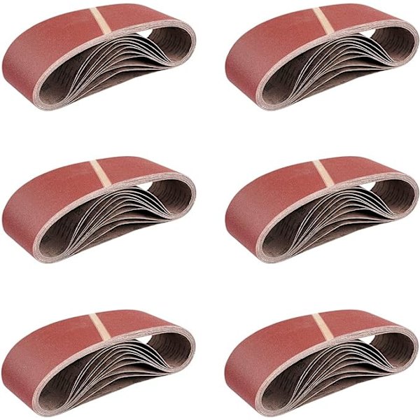 Slibebånd 75 x 533 mm, Blandet Slibebånd (korn 60) til Båndslibere (10 stk.) 60grit size 10pcs