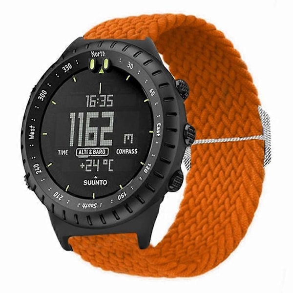 Til Suunto Core Urrem Elastisk 22mm Blød Nylon Elastisk Flettet Rem Style B